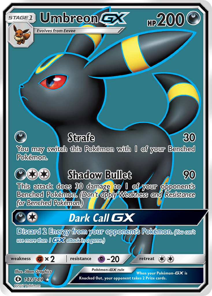 Umbreon GX (142/149) [Sun & Moon: Base Set] - The Mythic Store | 24h Order Processing