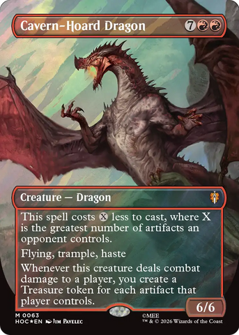 Cavern-Hoard Dragon (Borderless) (Surge Foil) [The Hobbit: Eternal-Legal] - The Mythic Store | 24h Order Processing