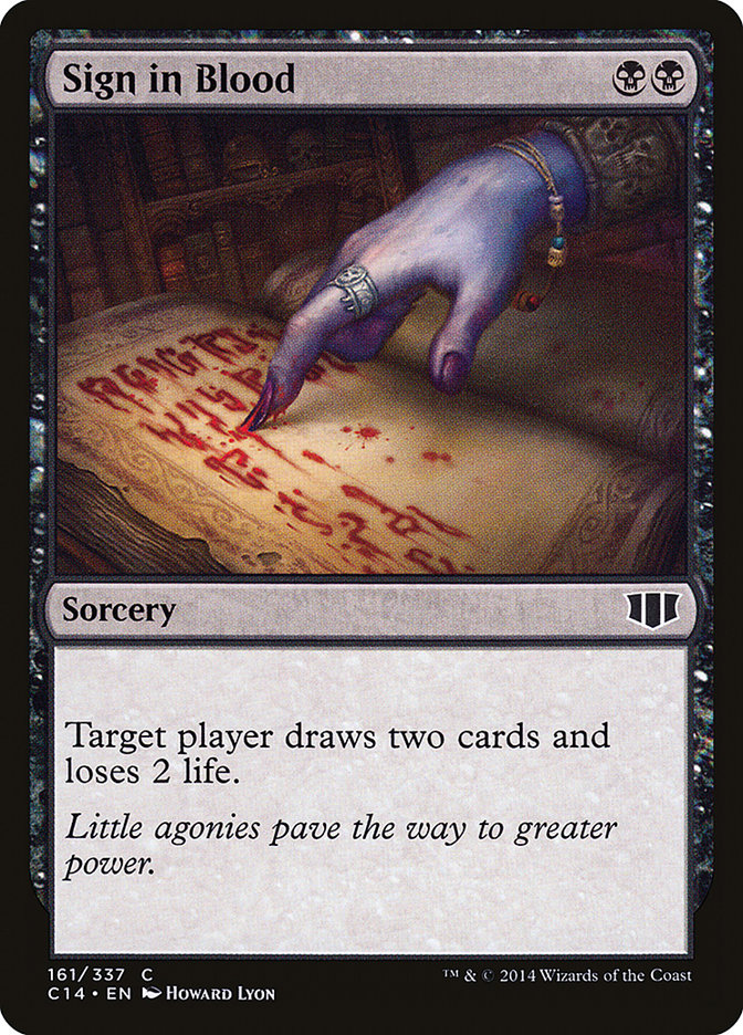 Sign in Blood [Commander 2014] - The Mythic Store | 24h Order Processing