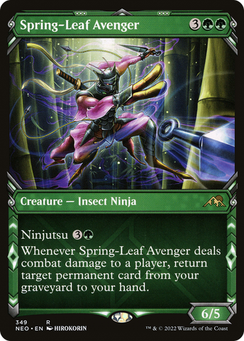 Spring-Leaf Avenger (Showcase Ninja) [Kamigawa: Neon Dynasty] - The Mythic Store | 24h Order Processing