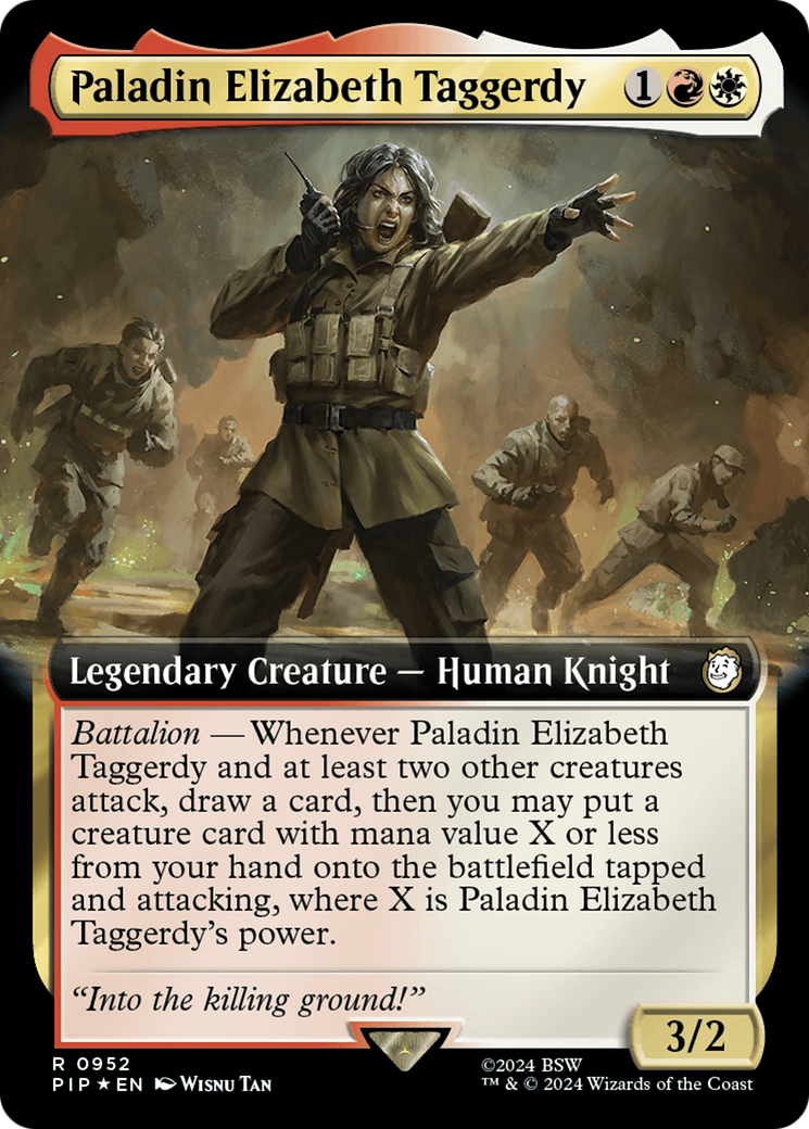 Paladin Elizabeth Taggerdy (Extended Art) (Surge Foil) [Fallout] - The Mythic Store | 24h Order Processing