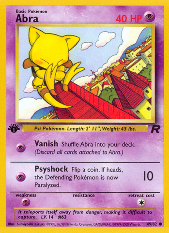 Abra (49/82) [Team Rocket 1st Edition] - The Mythic Store | 24h Order Processing