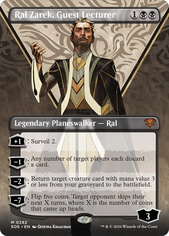 Ral Zarek, Guest Lecturer (Borderless) [Secrets of Strixhaven] - The Mythic Store | 24h Order Processing