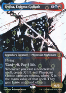 Ovika, Enigma Goliath (Borderless Ichor Step-and-Compleat Foil) [Phyrexia: All Will Be One] - The Mythic Store | 24h Order Processing
