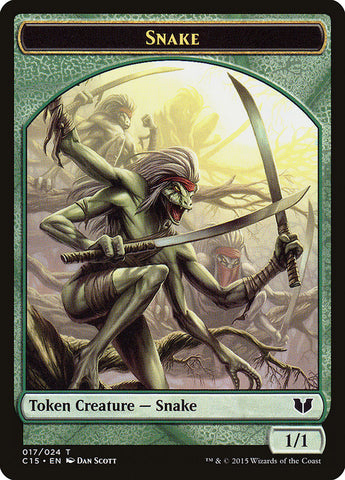 Snake (017) // Saproling Double-Sided Token [Commander 2015 Tokens] - The Mythic Store | 24h Order Processing