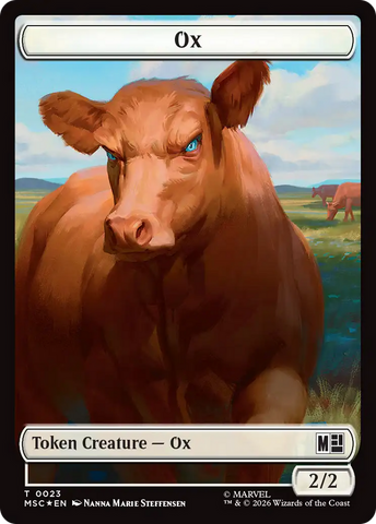 Ox (023) // Construct (030) Double-Sided Token (Surge Foil) [Marvel Super Heroes Commander Tokens] - The Mythic Store | 24h Order Processing