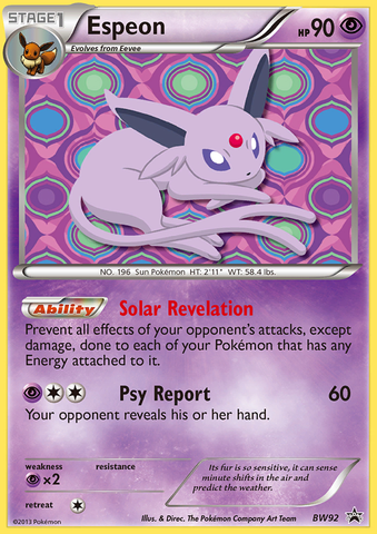 Espeon (BW92) [Black & White: Black Star Promos] - The Mythic Store | 24h Order Processing