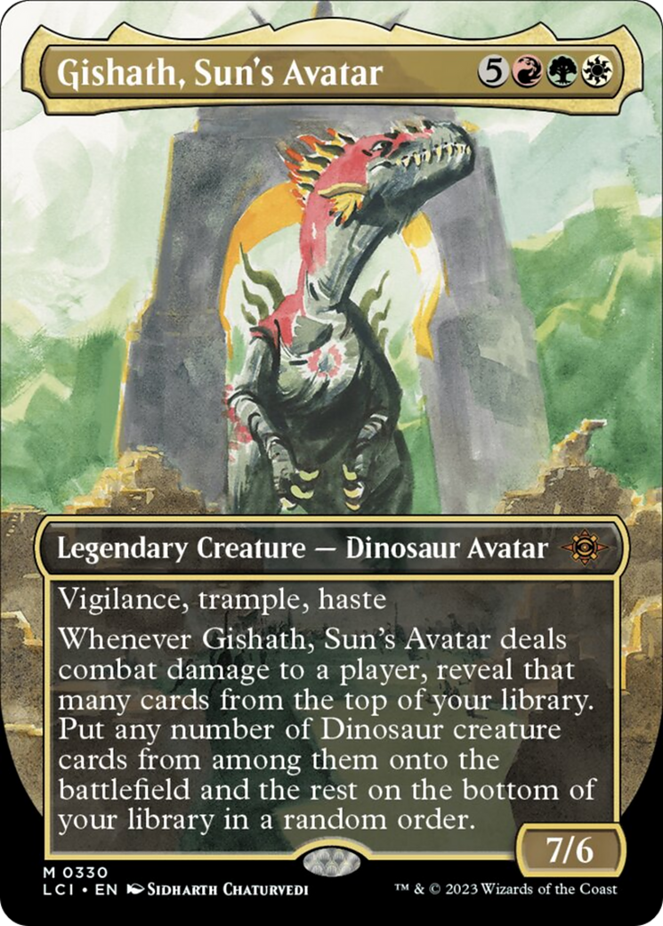 Gishath, Sun's Avatar (Borderless) [The Lost Caverns of Ixalan] - The Mythic Store | 24h Order Processing