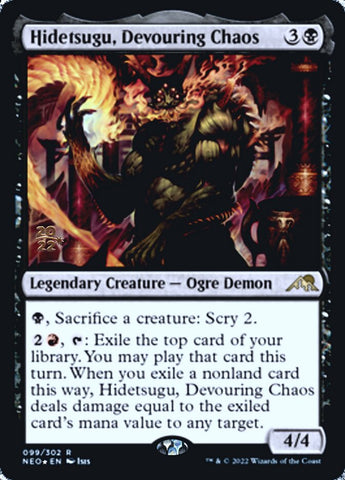 Hidetsugu, Devouring Chaos [Kamigawa: Neon Dynasty Prerelease Promos] - The Mythic Store | 24h Order Processing