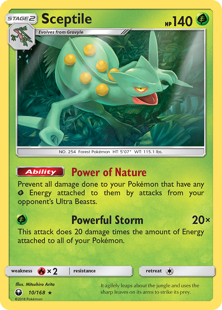 Sceptile (10/168) [Sun & Moon: Celestial Storm] - The Mythic Store | 24h Order Processing