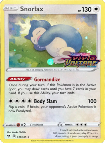 Snorlax (131/185) [Sword & Shield: Black Star Promos] - The Mythic Store | 24h Order Processing