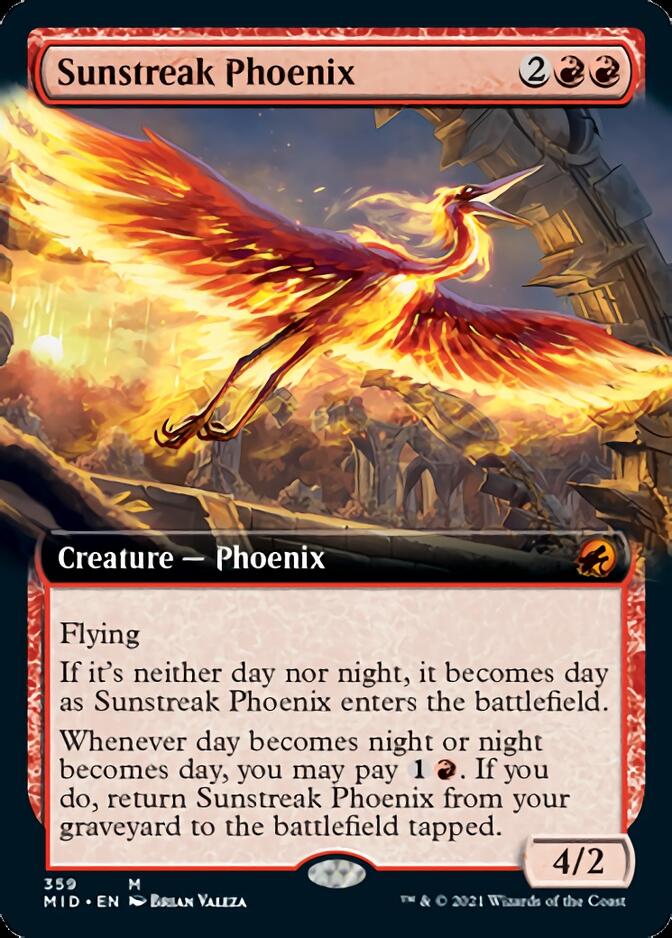 Sunstreak Phoenix (Extended Art) [Innistrad: Midnight Hunt] - The Mythic Store | 24h Order Processing