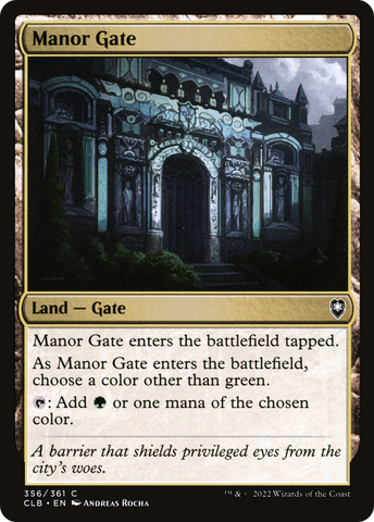 Manor Gate [Commander Legends: Battle for Baldur's Gate] - The Mythic Store | 24h Order Processing