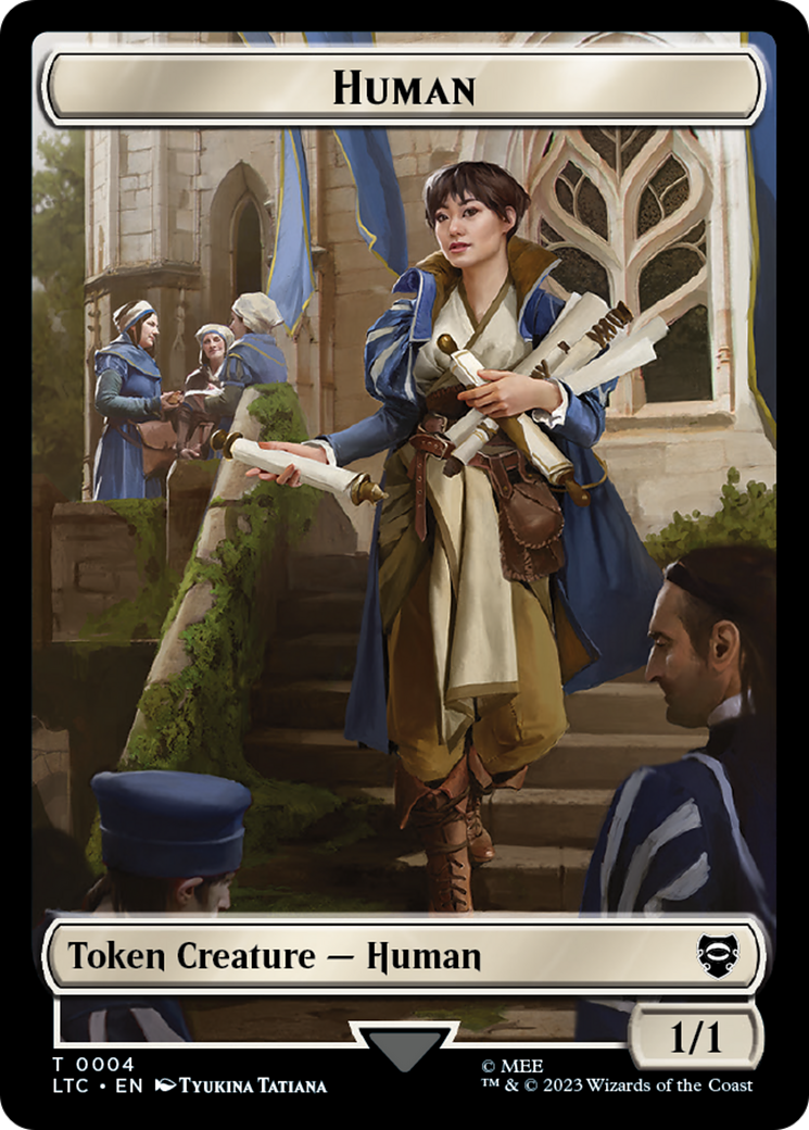 Human Knight // Human Double-Sided Token [The Lord of the Rings: Tales of Middle-Earth Commander Tokens] - The Mythic Store | 24h Order Processing