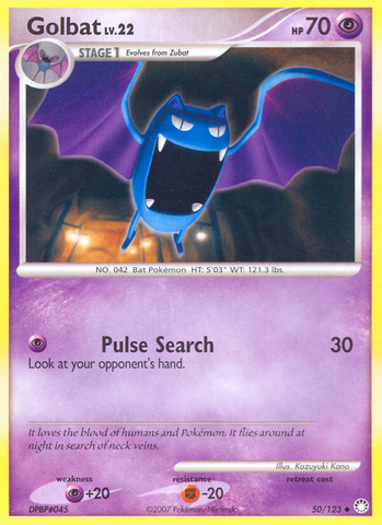 Golbat (50/123) [Diamond & Pearl: Mysterious Treasures] - The Mythic Store | 24h Order Processing