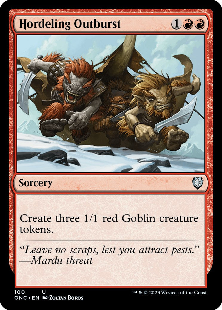 Hordeling Outburst [Phyrexia: All Will Be One Commander] - The Mythic Store | 24h Order Processing