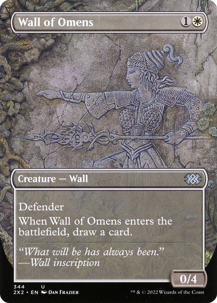 Wall of Omens (Borderless Alternate Art) [Double Masters 2022] - The Mythic Store | 24h Order Processing