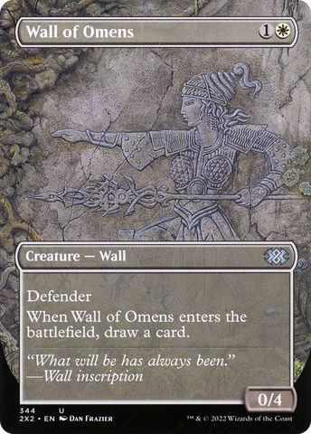 Wall of Omens (Borderless Alternate Art) [Double Masters 2022] - The Mythic Store | 24h Order Processing