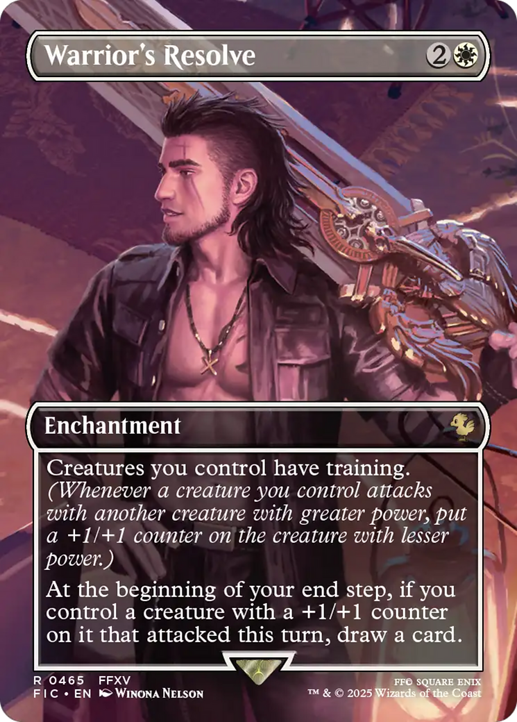 Warrior's Resolve (Borderless) [FINAL FANTASY Commander] - The Mythic Store | 24h Order Processing
