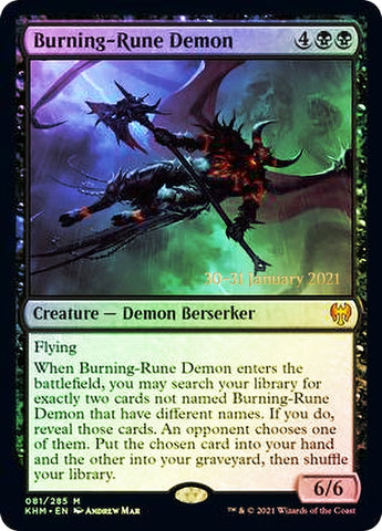 Burning-Rune Demon [Kaldheim Prerelease Promos] - The Mythic Store | 24h Order Processing