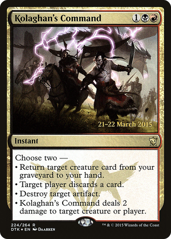 Kolaghan's Command [Dragons of Tarkir Prerelease Promos] - The Mythic Store | 24h Order Processing