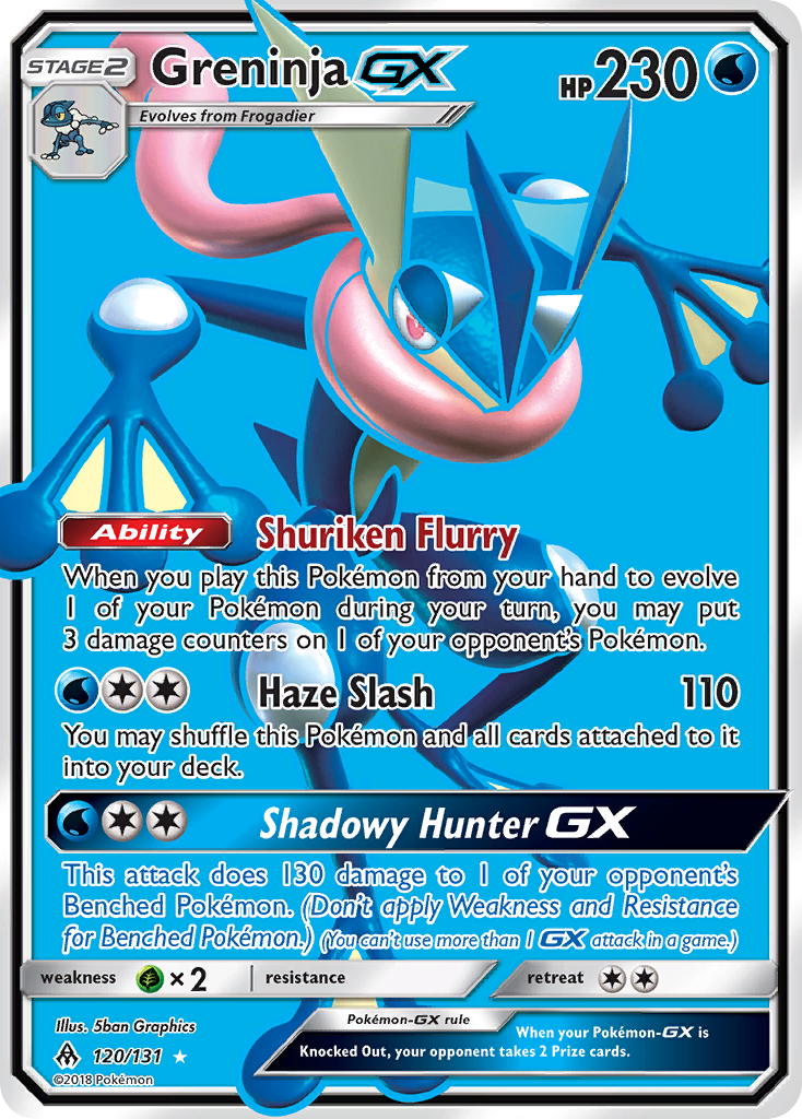 Greninja GX (120/131) [Sun & Moon: Forbidden Light] - The Mythic Store | 24h Order Processing