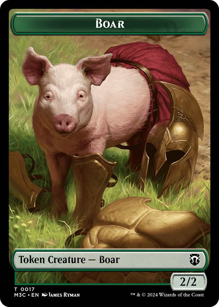 Boar (Ripple Foil) // Forest Dryad Double-Sided Token [Modern Horizons 3 Commander Tokens] - The Mythic Store | 24h Order Processing