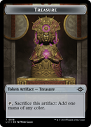 Treasure (0018) // Dinosaur (0009) Double-Sided Token [The Lost Caverns of Ixalan Tokens] - The Mythic Store | 24h Order Processing