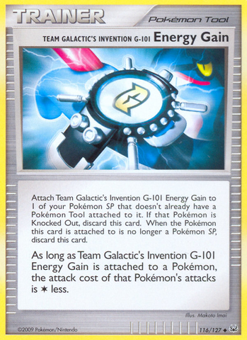 Team Galactic's Invention G-101 Energy Gain (116/127) [Platinum: Base Set] - The Mythic Store | 24h Order Processing