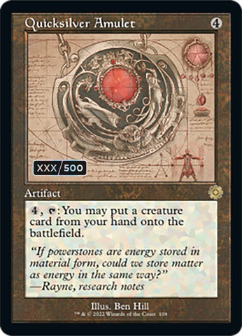 Quicksilver Amulet (Retro Schematic) (Serialized) [The Brothers' War Retro Artifacts] - The Mythic Store | 24h Order Processing