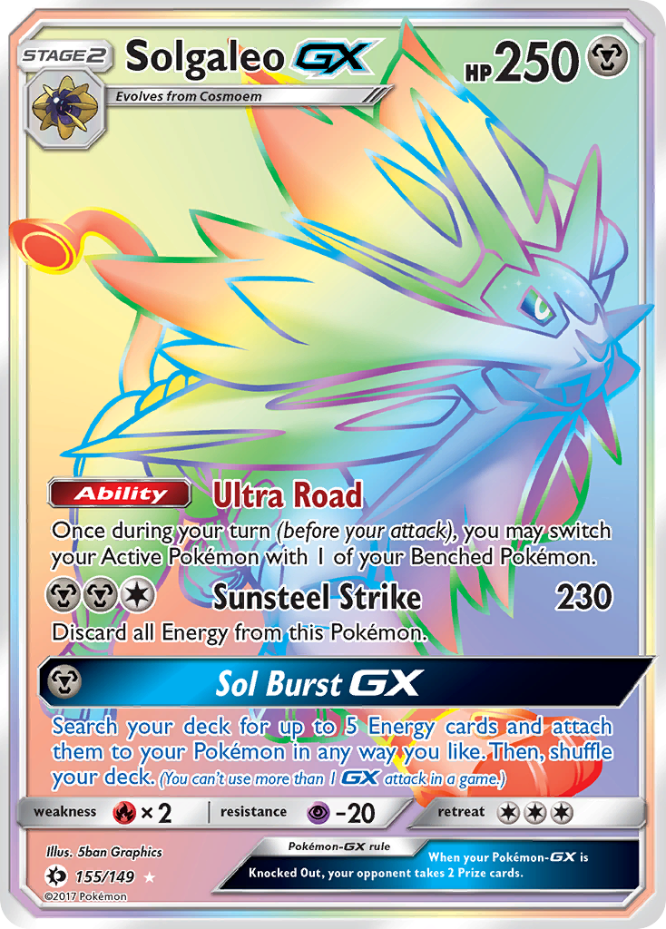 Solgaleo GX (155/149) [Sun & Moon: Base Set] - The Mythic Store | 24h Order Processing