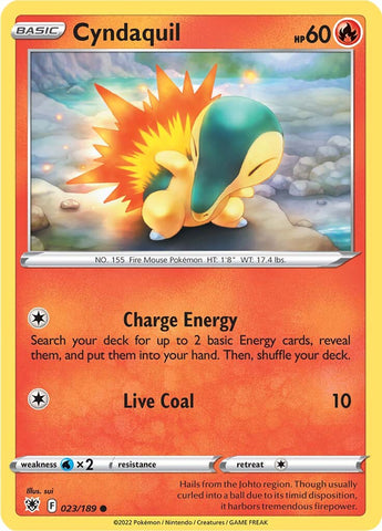 Cyndaquil (023/189) [Sword & Shield: Astral Radiance] - The Mythic Store | 24h Order Processing