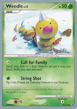 Weedle LV.5 (93/106) (Luxdrill - Stephen Silvestro) [World Championships 2009] - The Mythic Store | 24h Order Processing