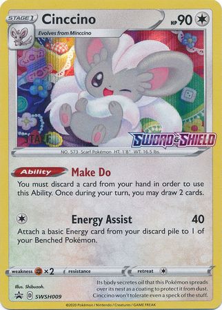 Cinccino (SWSH009) (Staff Prerelease Promo) [Sword & Shield: Black Star Promos] - The Mythic Store | 24h Order Processing