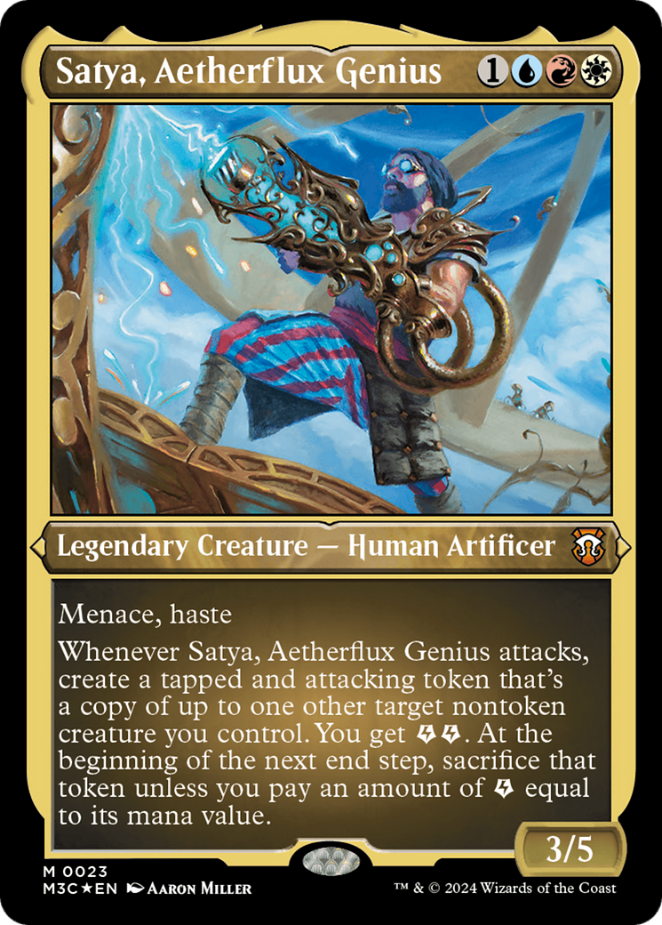 Satya, Aetherflux Genius (Foil Etched) [Modern Horizons 3 Commander] - The Mythic Store | 24h Order Processing