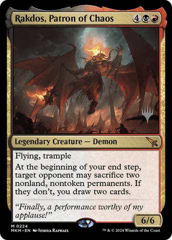 Rakdos, Patron of Chaos (Promo Pack) [Murders at Karlov Manor Promos] - The Mythic Store | 24h Order Processing