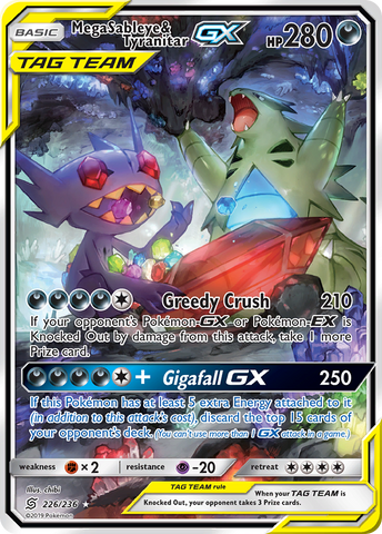 Mega Sableye & Tyranitar GX (226/236) [Sun & Moon: Unified Minds] - The Mythic Store | 24h Order Processing
