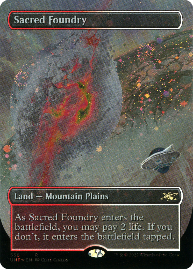 Sacred Foundry (Borderless) (Galaxy Foil) [Unfinity] - The Mythic Store | 24h Order Processing
