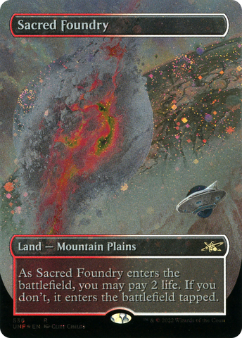 Sacred Foundry (Borderless) (Galaxy Foil) [Unfinity] - The Mythic Store | 24h Order Processing