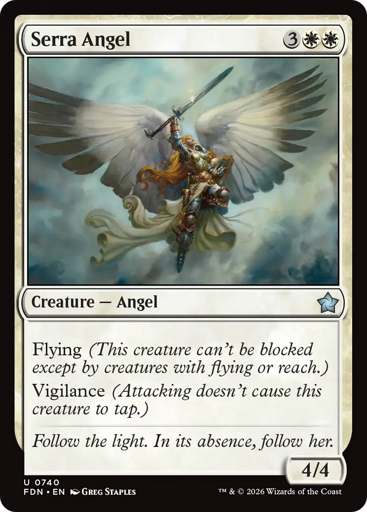 Serra Angel (0740) [Foundations] - The Mythic Store | 24h Order Processing