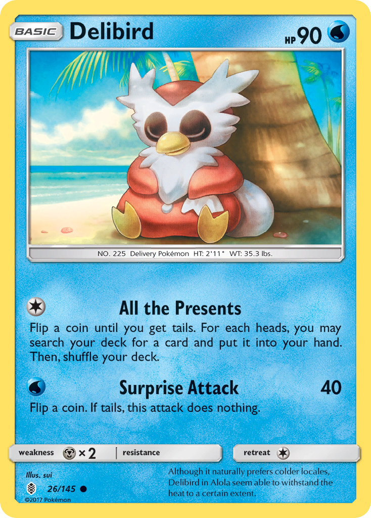 Delibird (26/145) [Sun & Moon: Guardians Rising] - The Mythic Store | 24h Order Processing