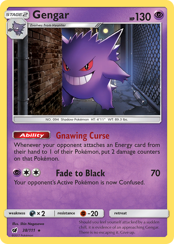 Gengar (38/111) [Sun & Moon: Crimson Invasion] - The Mythic Store | 24h Order Processing