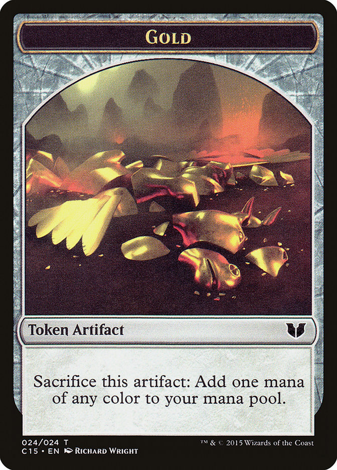 Gold // Knight (005) Double-Sided Token [Commander 2015 Tokens] - The Mythic Store | 24h Order Processing