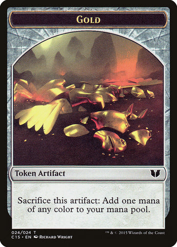 Gold // Knight (005) Double-Sided Token [Commander 2015 Tokens] - The Mythic Store | 24h Order Processing