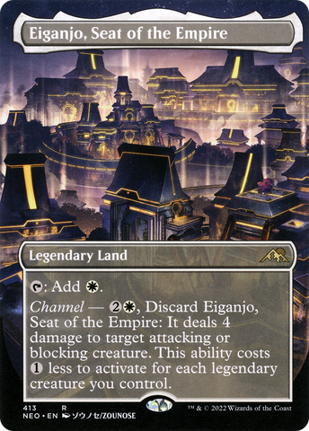 Eiganjo, Seat of the Empire (Borderless Alternate Art) [Kamigawa: Neon Dynasty] - The Mythic Store | 24h Order Processing