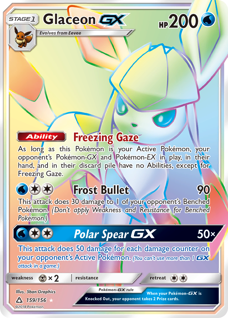 Glaceon GX (159/156) [Sun & Moon: Ultra Prism] - The Mythic Store | 24h Order Processing