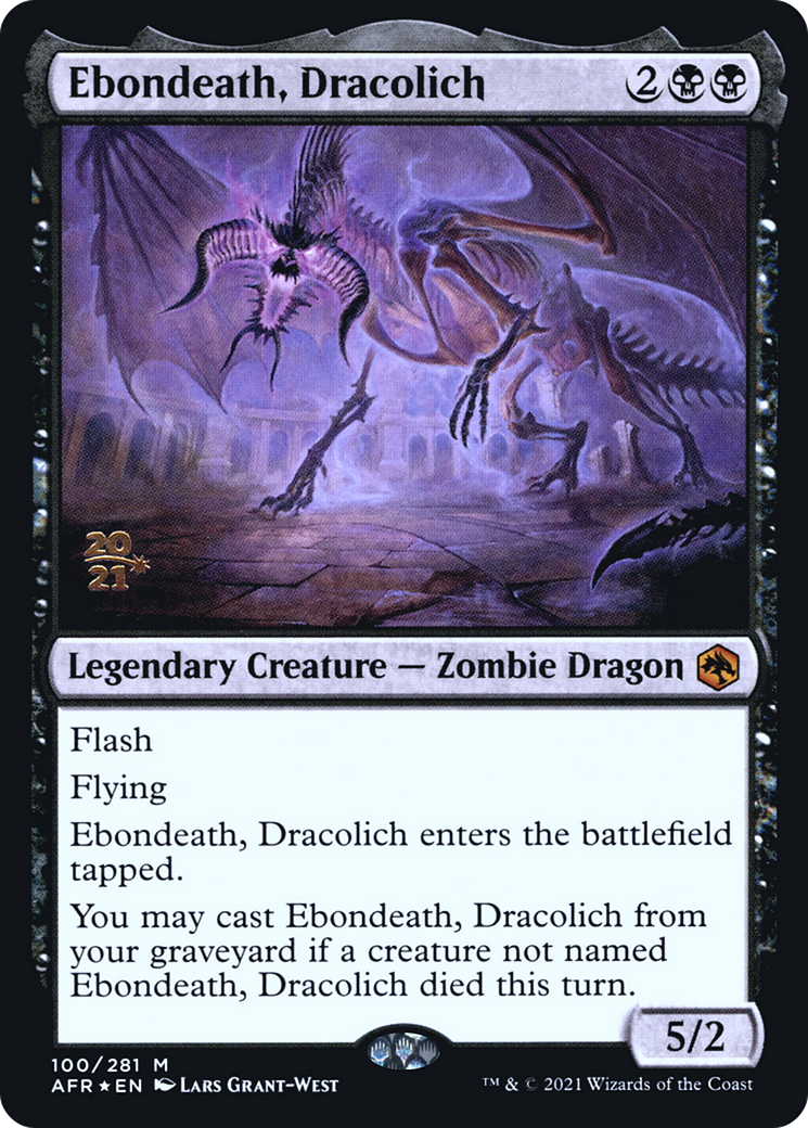 Ebondeath, Dracolich [Dungeons & Dragons: Adventures in the Forgotten Realms Prerelease Promos] - The Mythic Store | 24h Order Processing
