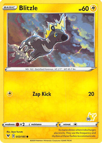 Blitzle (053/185) (Pikachu Stamp #30) [Battle Academy 2022] - The Mythic Store | 24h Order Processing
