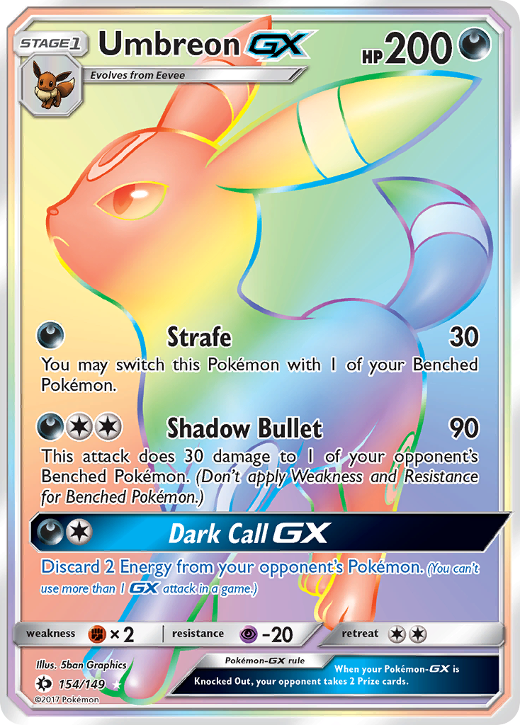 Umbreon GX (154/149) [Sun & Moon: Base Set] - The Mythic Store | 24h Order Processing