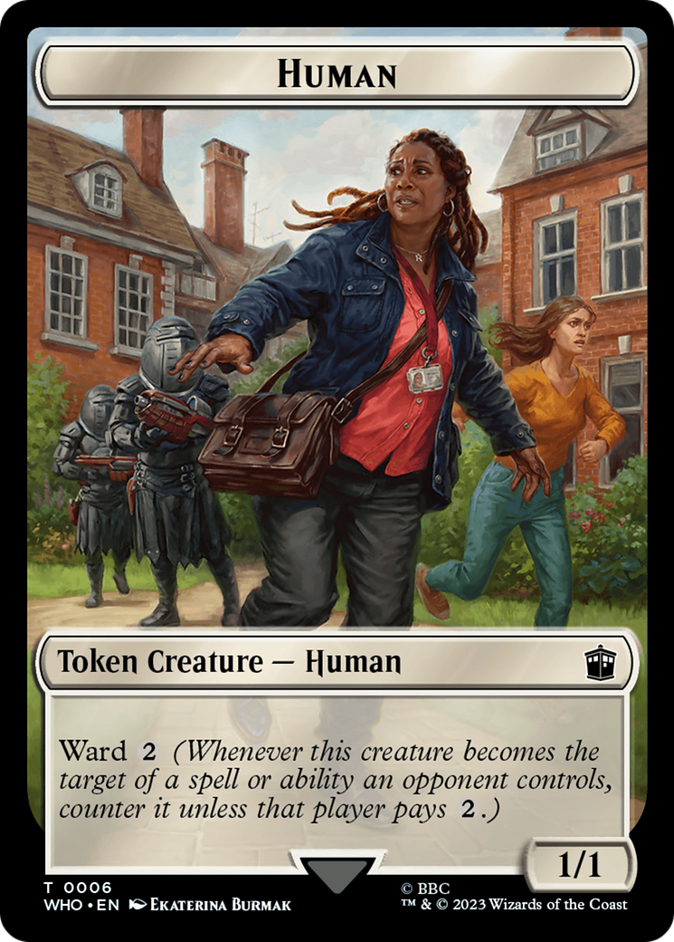 Human (0006) // Clue (0022) Double-Sided Token [Doctor Who Tokens] - The Mythic Store | 24h Order Processing